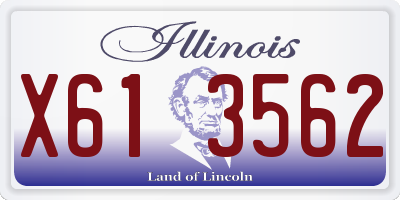 IL license plate X613562