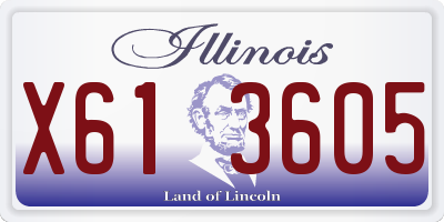 IL license plate X613605