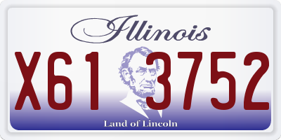 IL license plate X613752