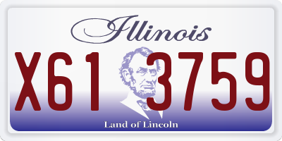 IL license plate X613759
