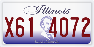 IL license plate X614072