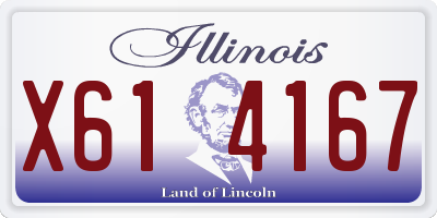IL license plate X614167