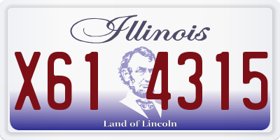 IL license plate X614315