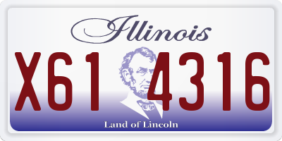 IL license plate X614316