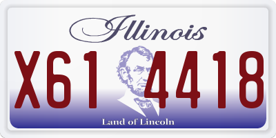 IL license plate X614418