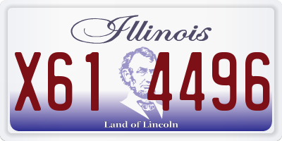 IL license plate X614496