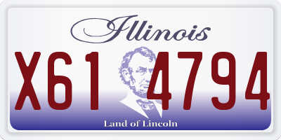 IL license plate X614794