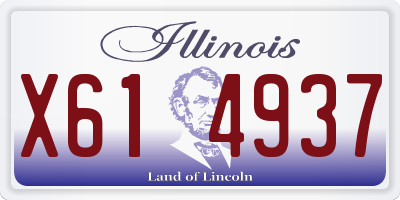 IL license plate X614937
