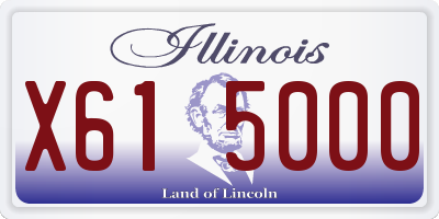 IL license plate X615000
