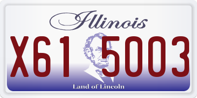 IL license plate X615003