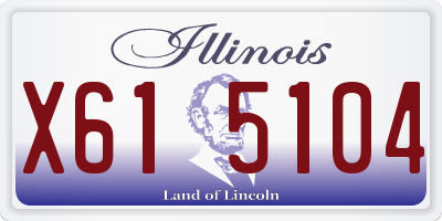 IL license plate X615104