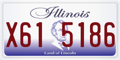 IL license plate X615186