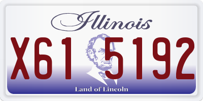 IL license plate X615192