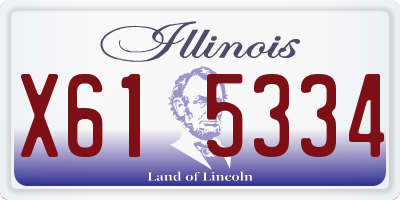 IL license plate X615334