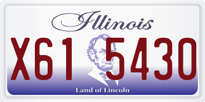 IL license plate X615430
