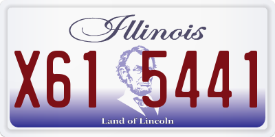IL license plate X615441