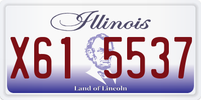 IL license plate X615537