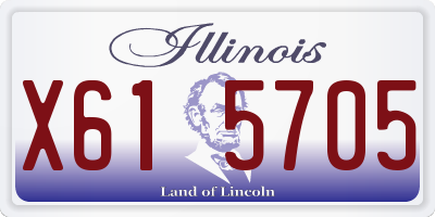 IL license plate X615705