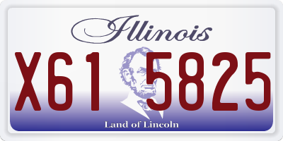 IL license plate X615825