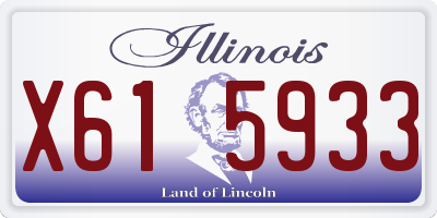 IL license plate X615933