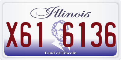 IL license plate X616136