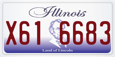 IL license plate X616683