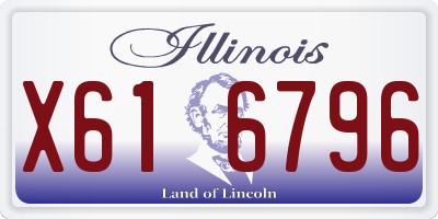 IL license plate X616796