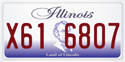 IL license plate X616807