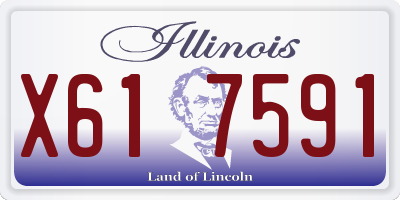 IL license plate X617591