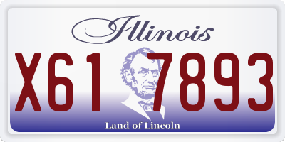 IL license plate X617893