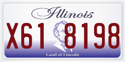IL license plate X618198