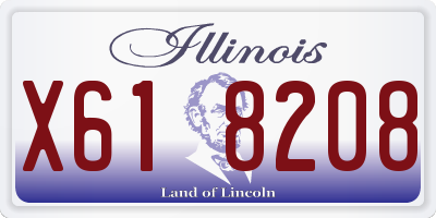 IL license plate X618208