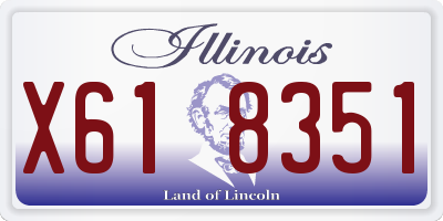 IL license plate X618351