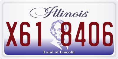IL license plate X618406
