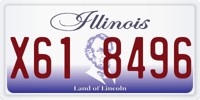 IL license plate X618496