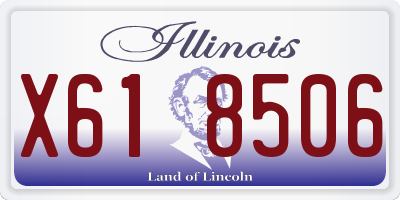 IL license plate X618506