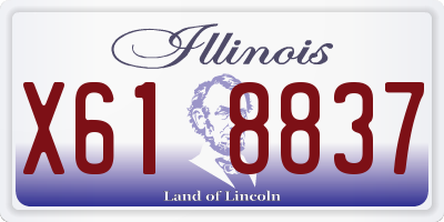 IL license plate X618837