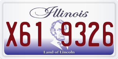 IL license plate X619326