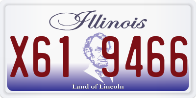 IL license plate X619466