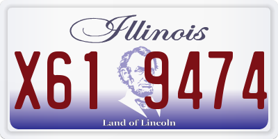IL license plate X619474