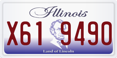 IL license plate X619490
