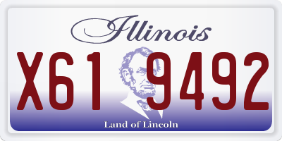 IL license plate X619492