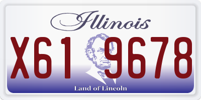 IL license plate X619678