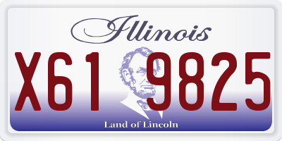 IL license plate X619825