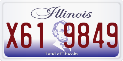 IL license plate X619849