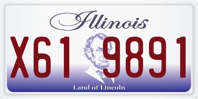 IL license plate X619891