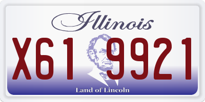 IL license plate X619921
