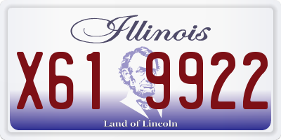 IL license plate X619922
