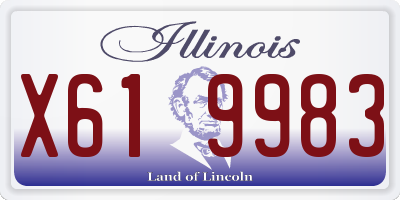 IL license plate X619983