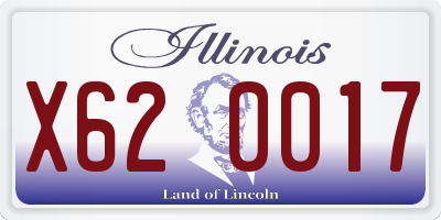IL license plate X620017